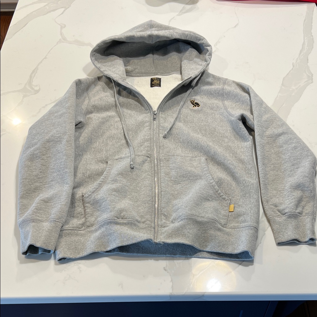 October’s Very Own Gray Zip-Up Hoodie